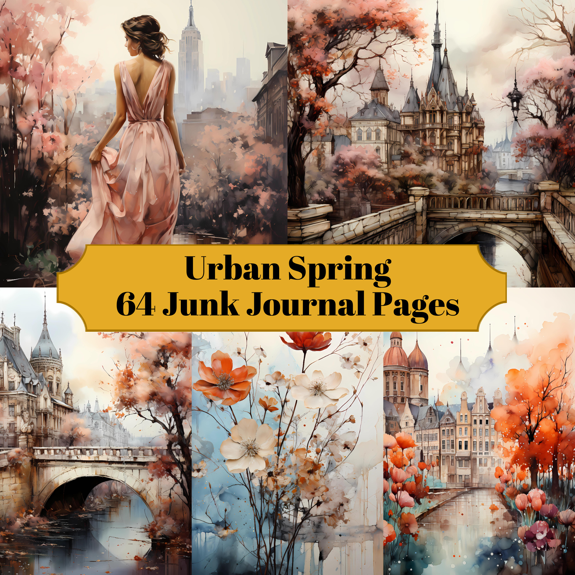 Urban Spring Junk Journal Pages - CraftNest