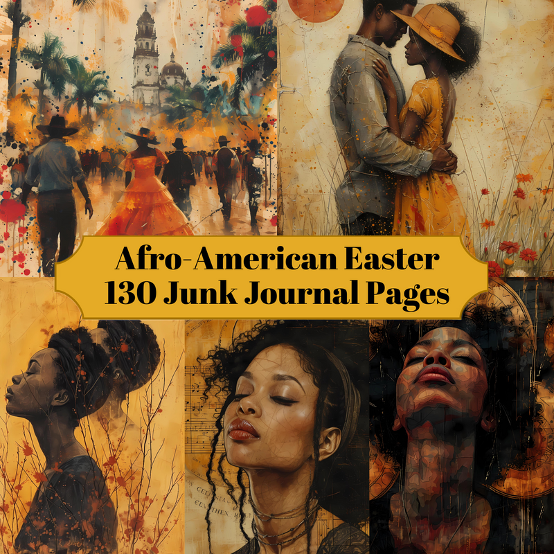 Afro-American Easter Junk Journal Pages - CraftNest