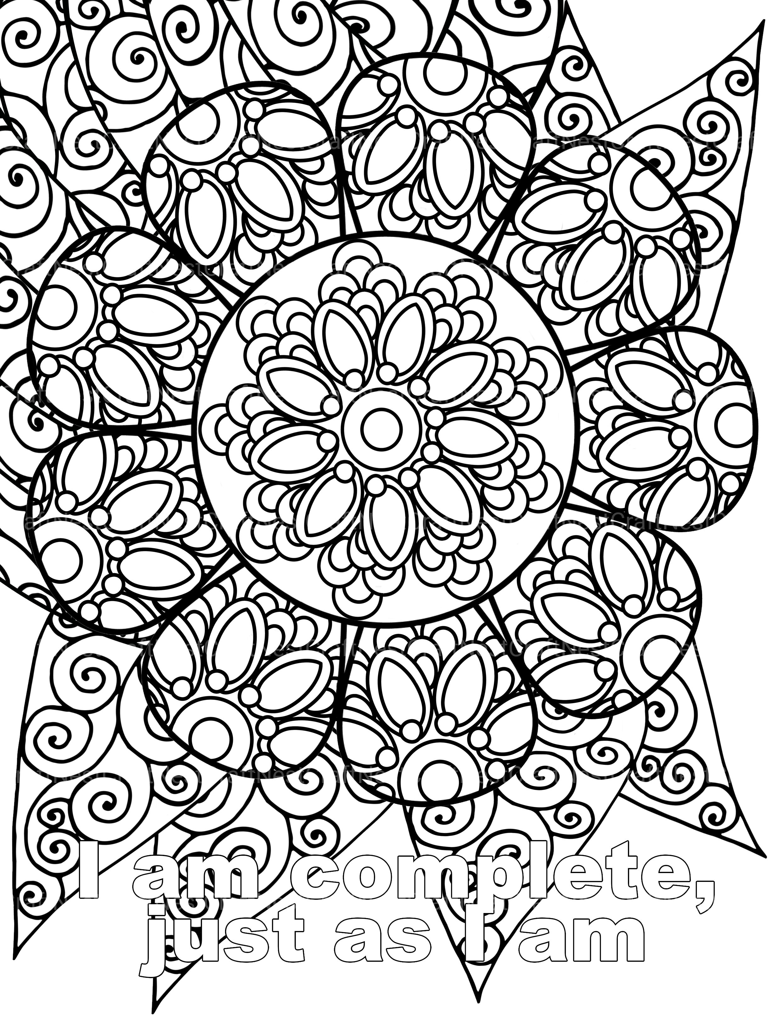 Colorist Heaven Affirmations Coloring Book - CraftNest - Digital Crafting and Art