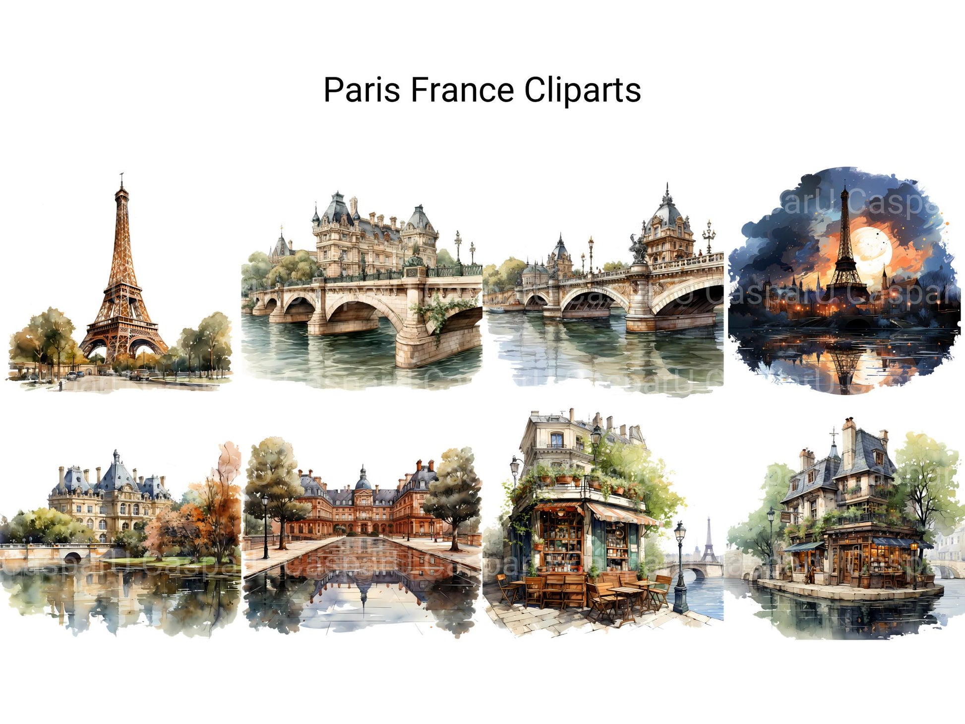 Paris France Clipart - CraftNest