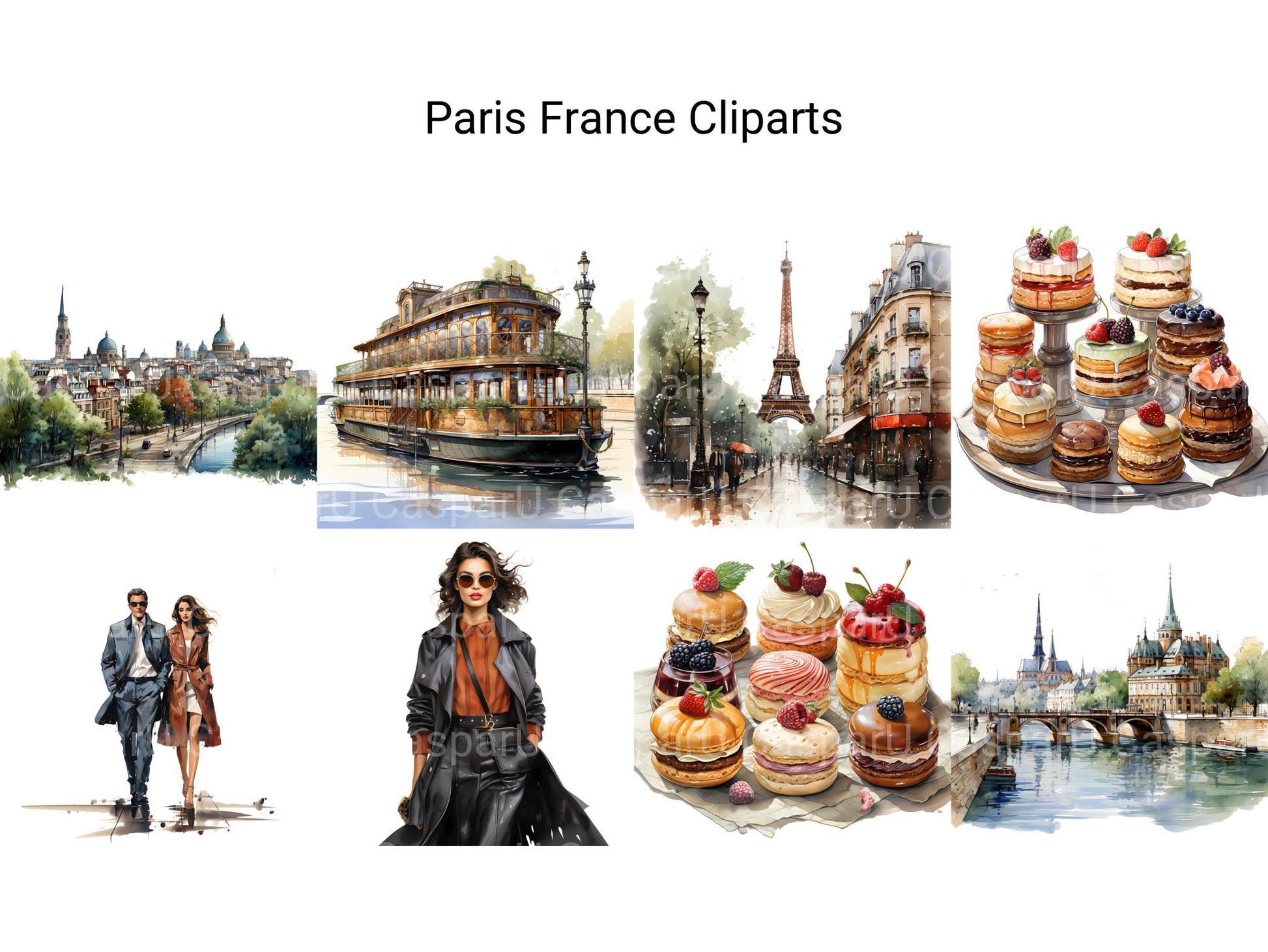 Paris France Clipart - CraftNest