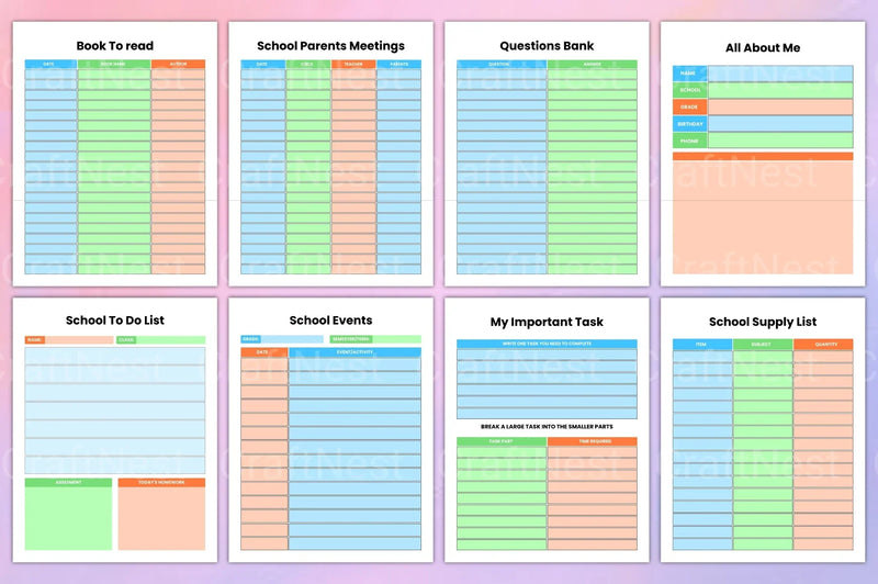 Back to School Essentials - CraftNest - Digital Crafting and Art