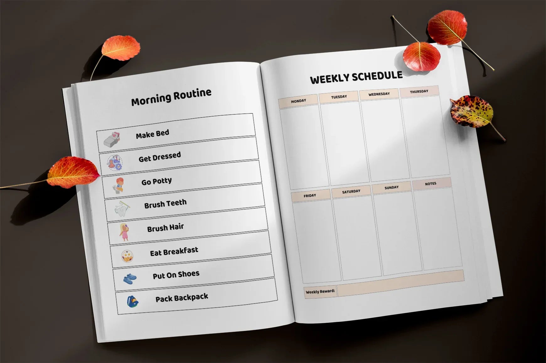 Chore Chart for Kids Planner - Printable Bundle - CraftNest - Digital Crafting and Art