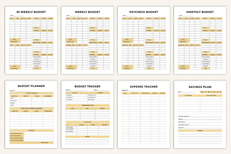 Savings Expense Tracker Tool - CraftNest - Digital Crafting and Art
