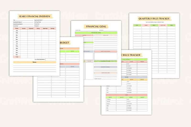 Budget Planner Template - CraftNest - Digital Crafting and Art