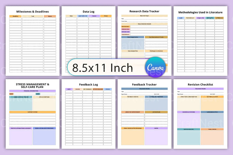 Dissertation Planner Guide - CraftNest - Digital Crafting and Art