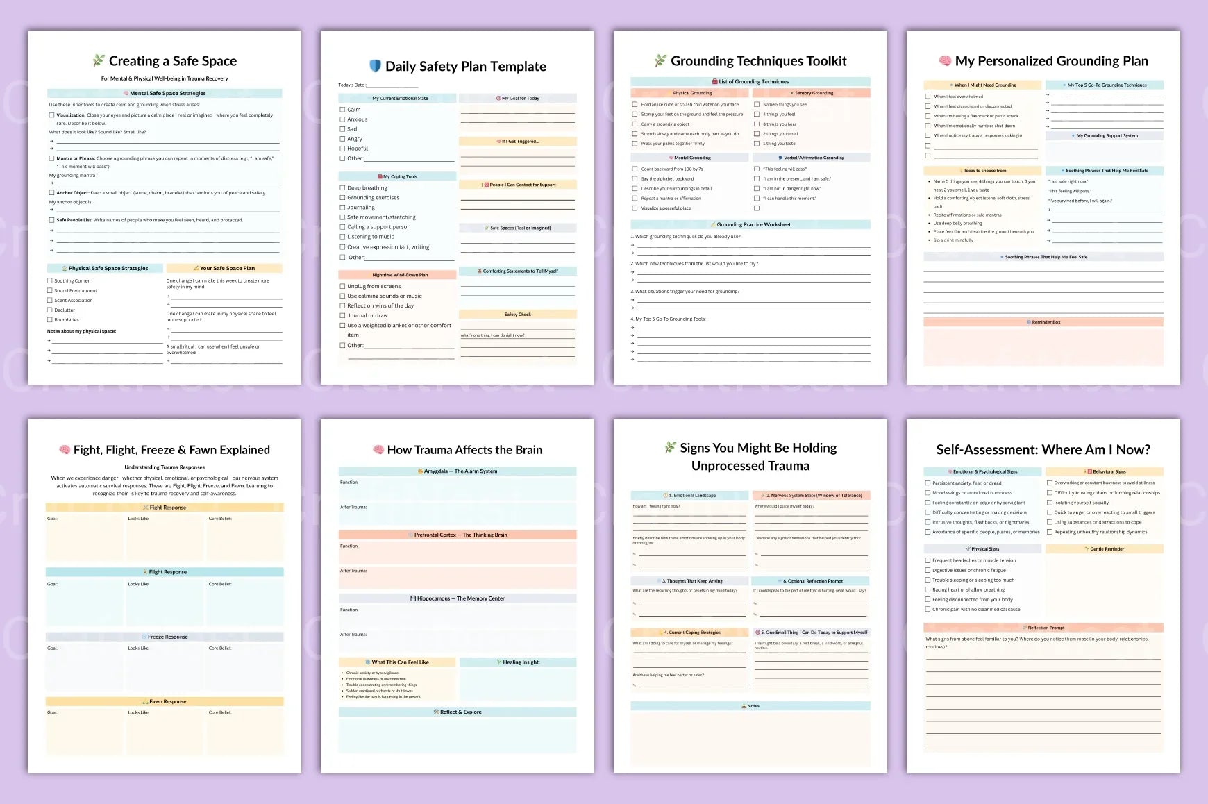 Trauma Therapy Workbook: Healing and Recovery Guide - CraftNest - Digital Crafting and Art