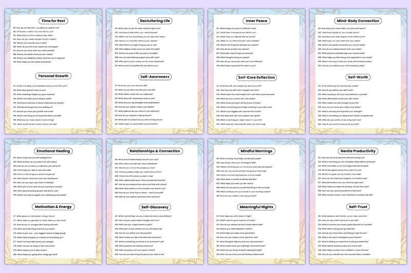 Self Care Prompts for Personal Wellbeing - CraftNest - Digital Crafting and Art