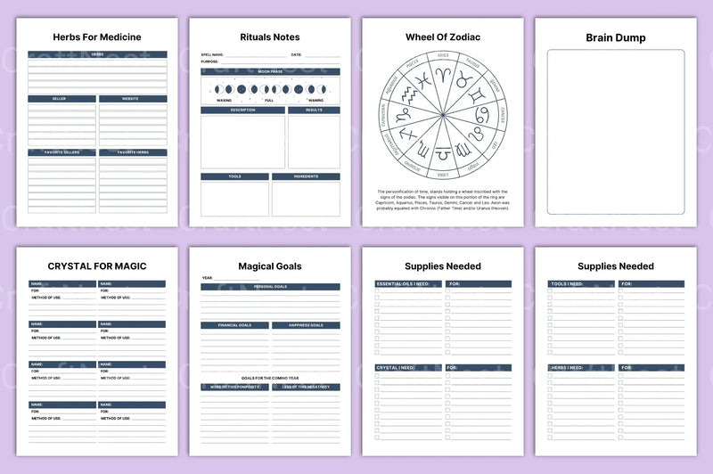 Witchy Almanac: Your Guide to Mystical Insights - CraftNest - Digital Crafting and Art