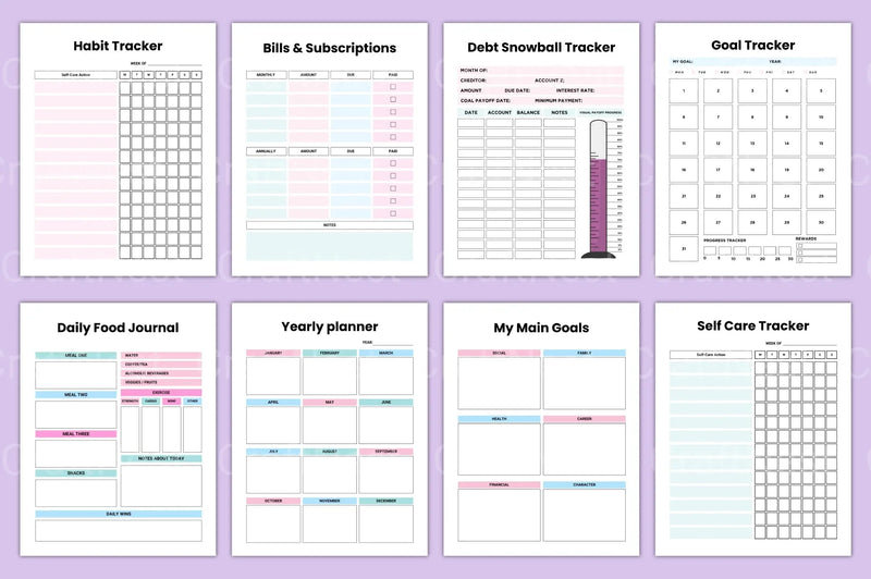 Happy Life Planner for Daily Inspiration - CraftNest - Digital Crafting and Art