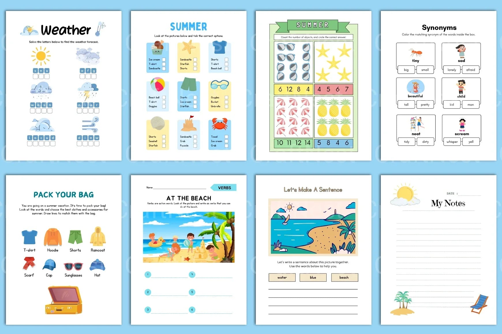 Summer Planner for Kids - CraftNest - Digital Crafting and Art