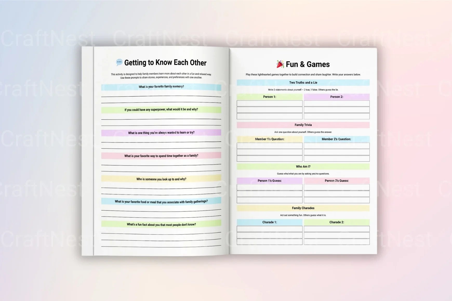 Family Therapy Workbook: Enhance Relationships and Communication - CraftNest - Digital Crafting and Art