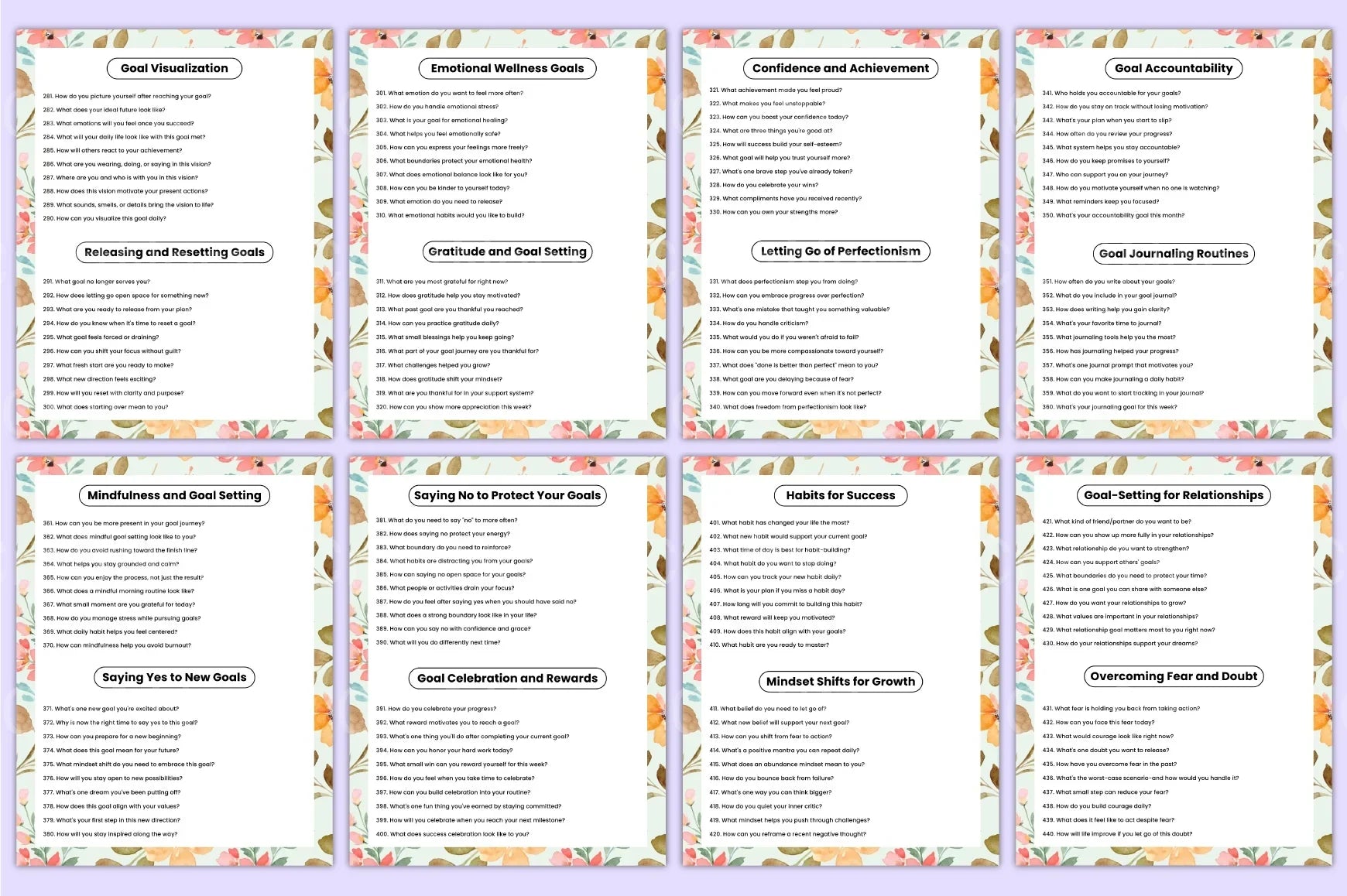 500 Goal Setting Prompts for Success - CraftNest - Digital Crafting and Art