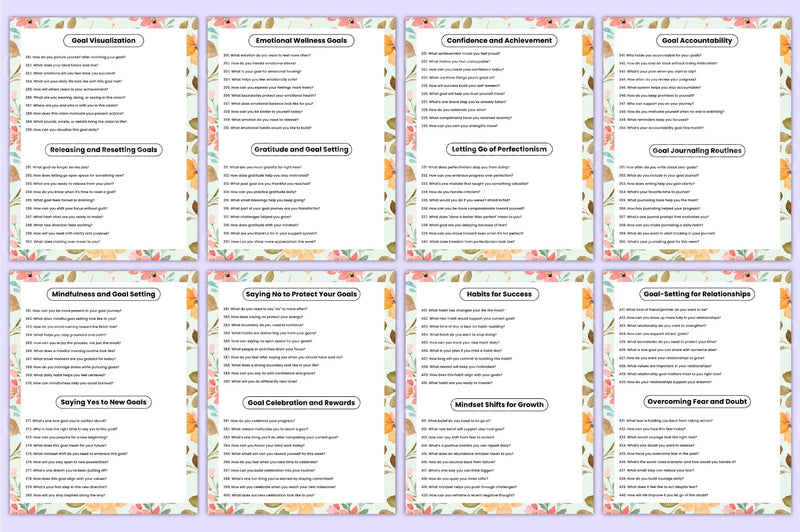500 Goal Setting Prompts for Success - CraftNest - Digital Crafting and Art