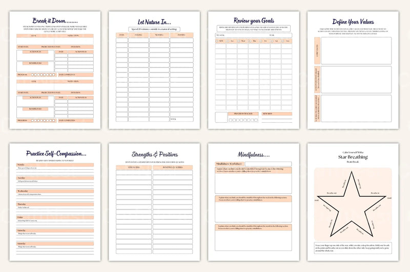 Burnout Healing Workbook for Stress Relief - CraftNest - Digital Crafting and Art