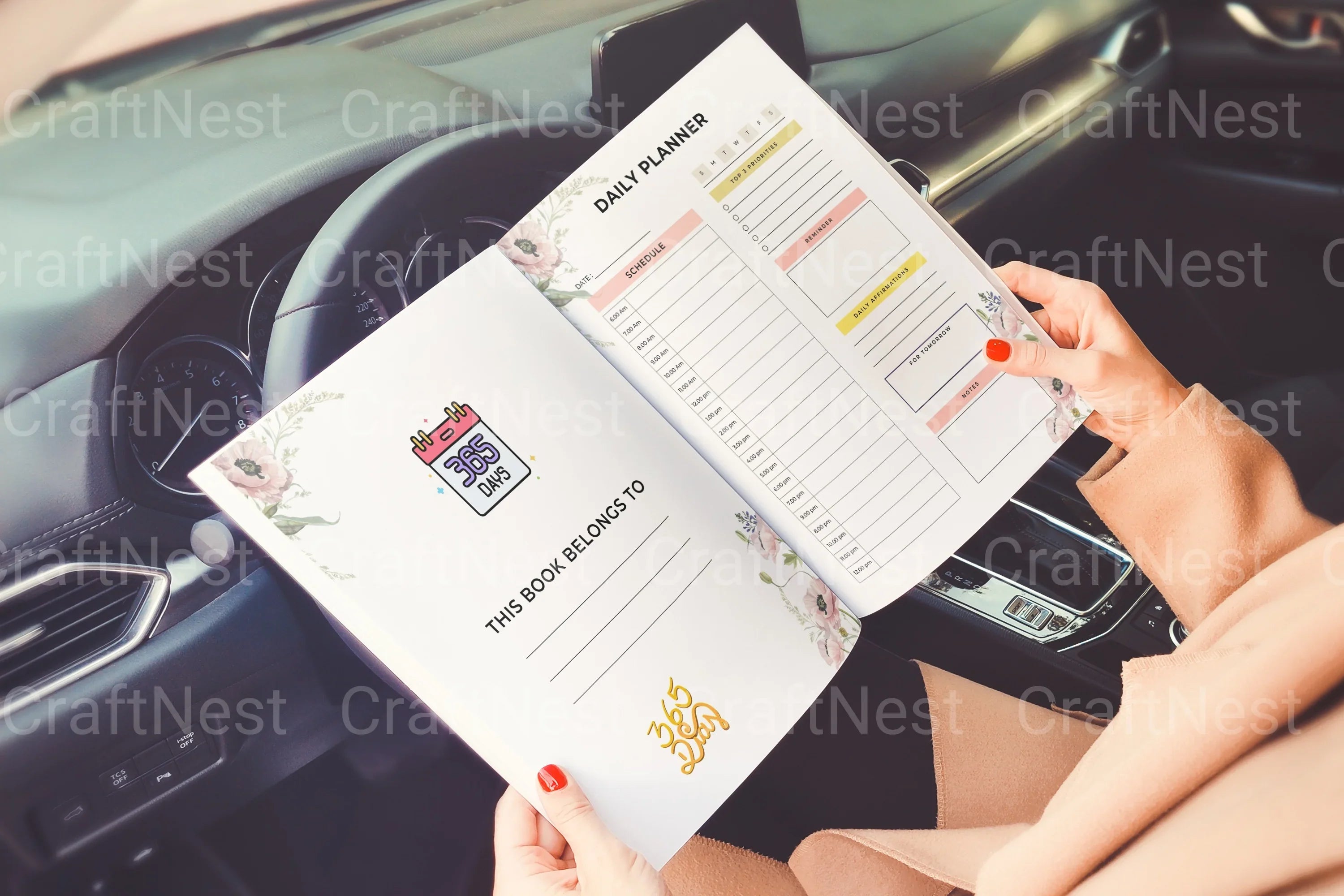 Daily Planner for Effective Time Management - CraftNest - Digital Crafting and Art