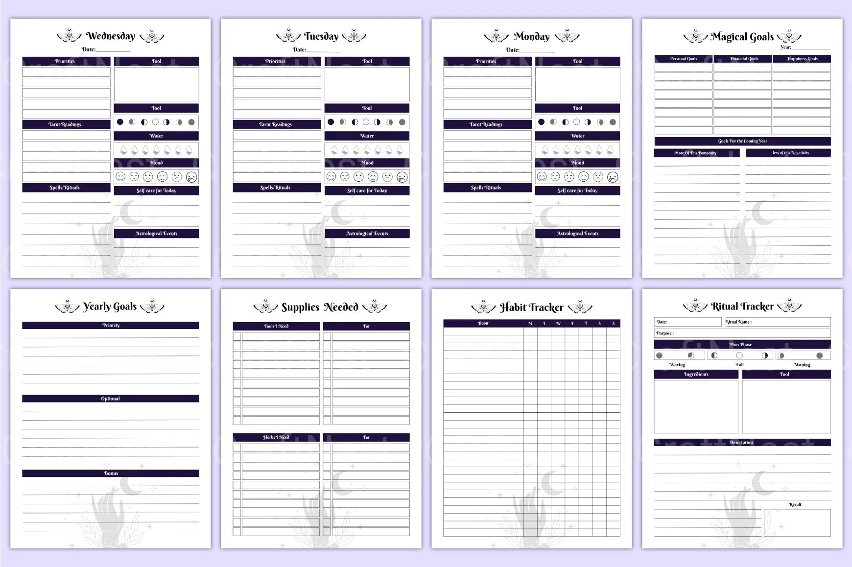 Witchy Planner: Enchant Your Organization - CraftNest - Digital Crafting and Art