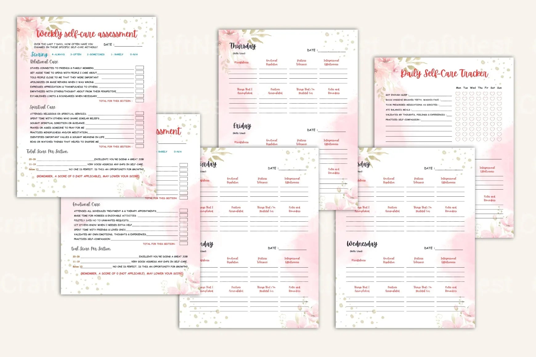 DBT Planner for Effective Therapy Planning - CraftNest - Digital Crafting and Art