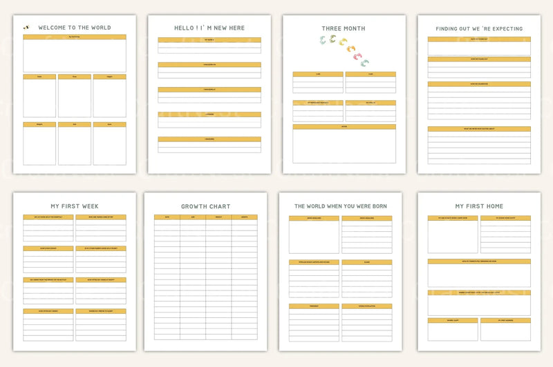 Baby Milestone Tracker - CraftNest - Digital Crafting and Art