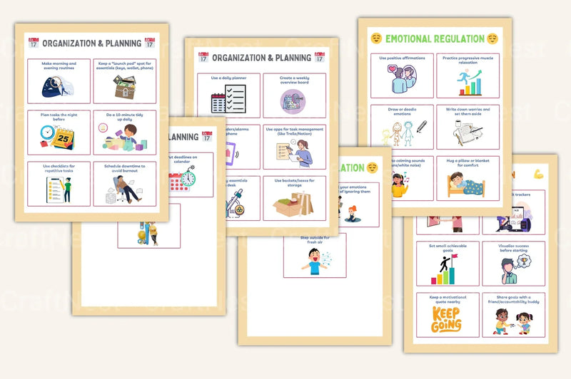 ADHD Coping Skills Cards for Effective Management - CraftNest - Digital Crafting and Art
