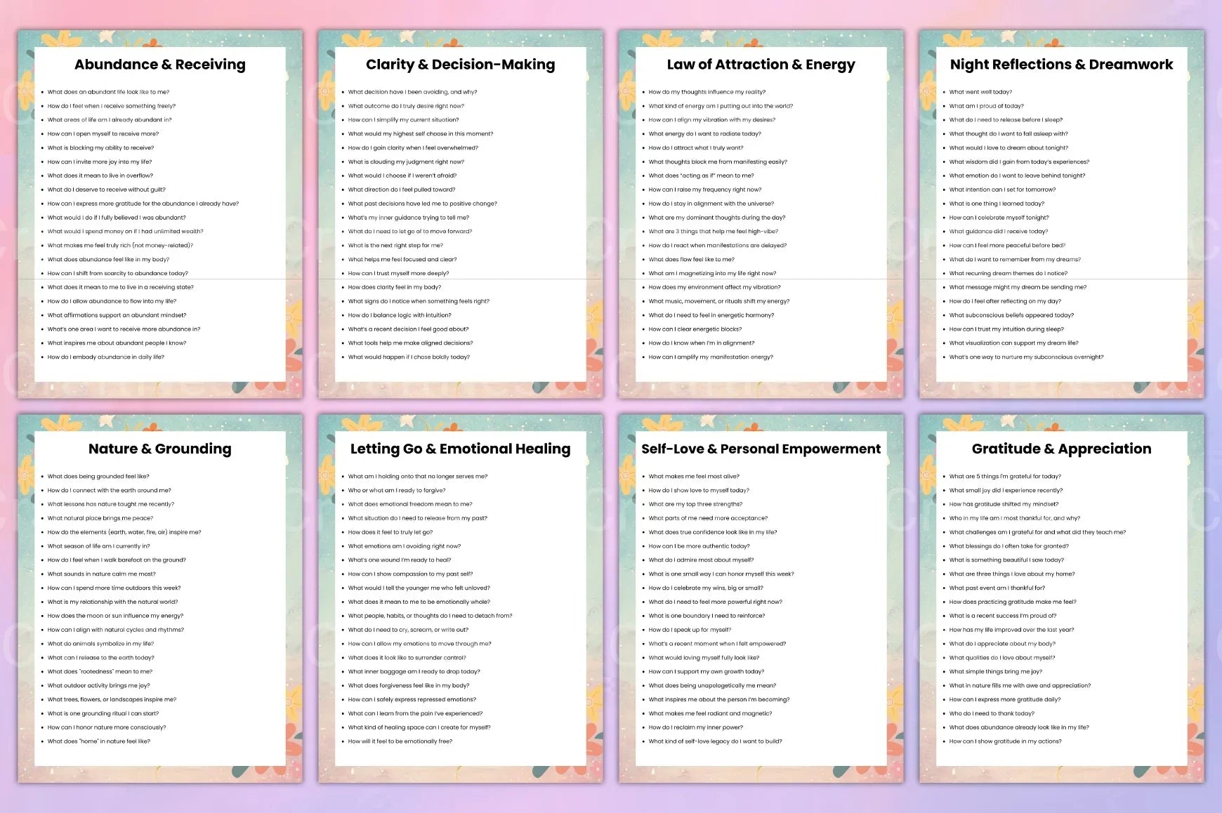 Manifestation Prompts Workbook for Personal Growth - CraftNest - Digital Crafting and Art