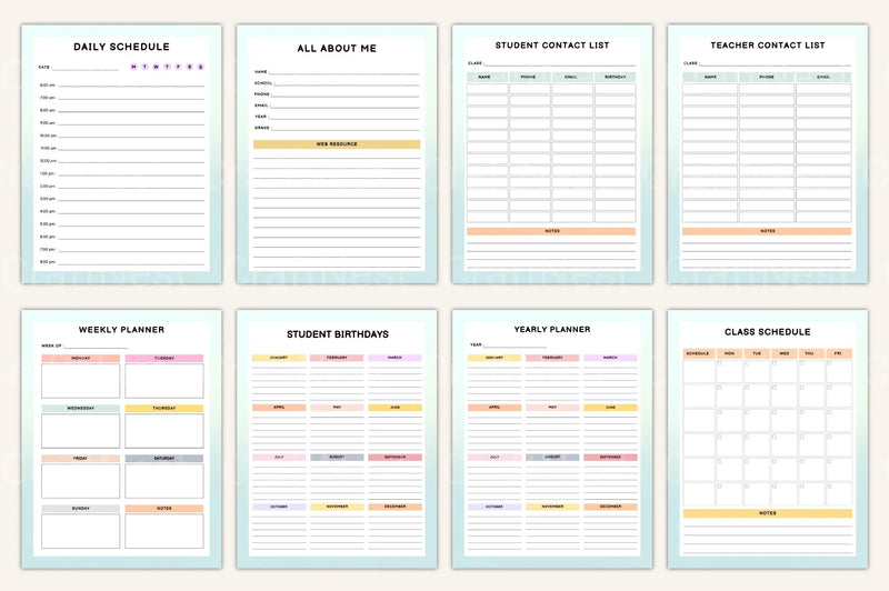Student Success Planner Organizer - CraftNest - Digital Crafting and Art