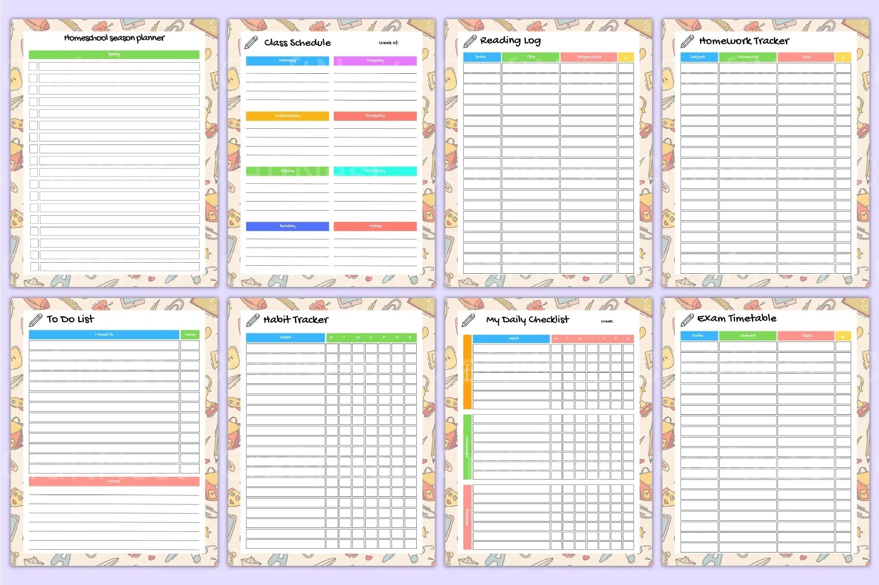 Home School Planner - CraftNest - Digital Crafting and Art