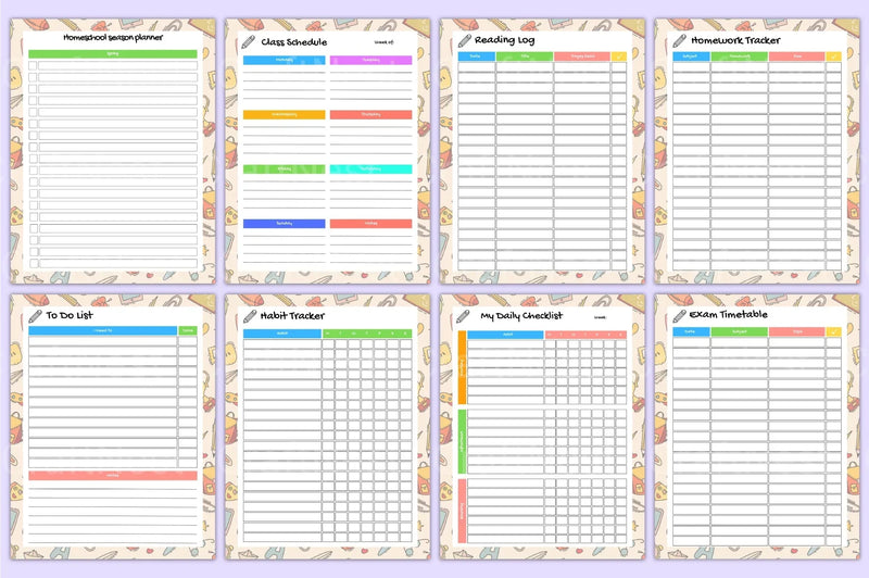 Home School Planner - CraftNest - Digital Crafting and Art