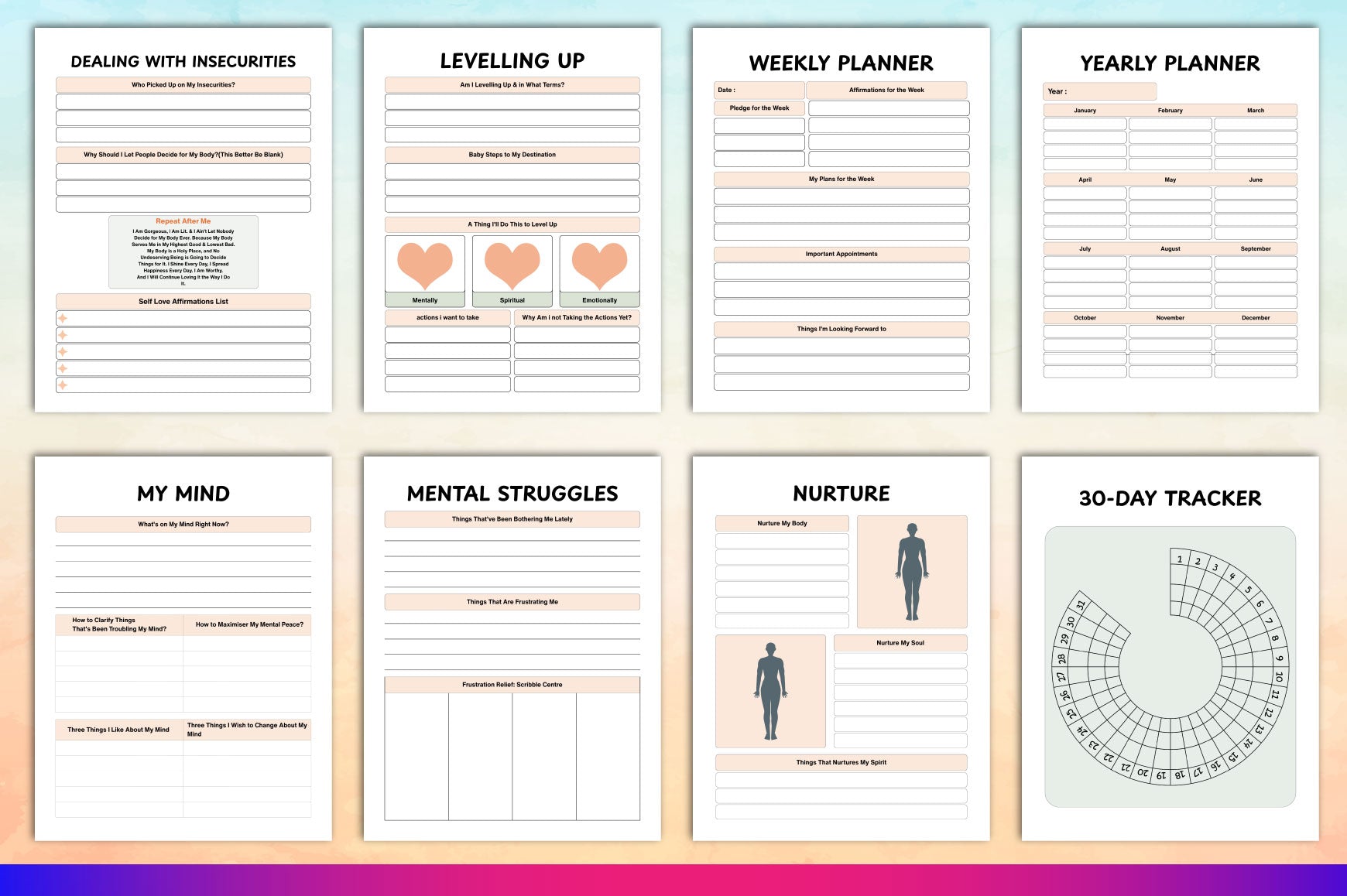 Mindfulness Planner for Daily Focus and Well-being