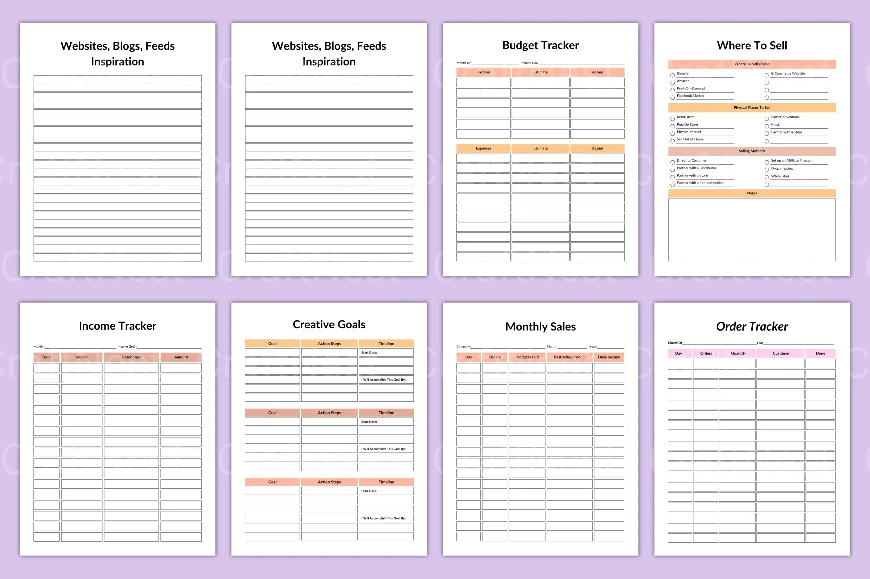 Craft Business Planner Guide - CraftNest - Digital Crafting and Art