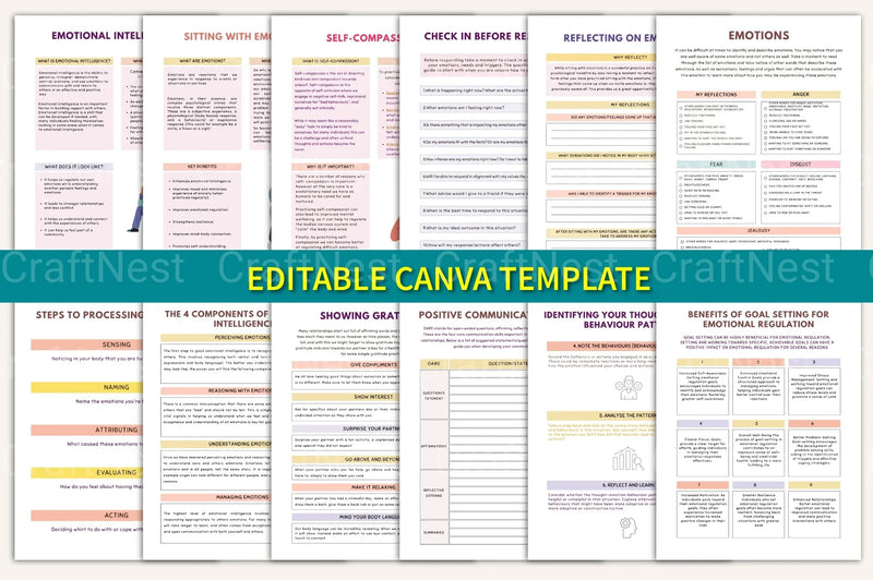 Emotion Processing Worksheets for Personal Growth - CraftNest - Digital Crafting and Art