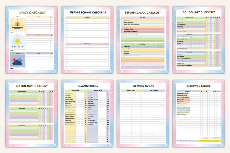 Kids Task Reward Charts for Motivation - CraftNest - Digital Crafting and Art