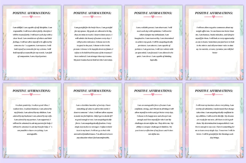Positive Affirmations for Women - CraftNest - Digital Crafting and Art
