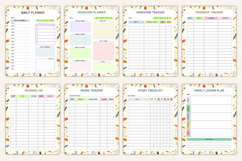 Student Organizer for Kids - CraftNest - Digital Crafting and Art