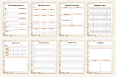 Entrepreneur Side Hustle Organizer - CraftNest - Digital Crafting and Art