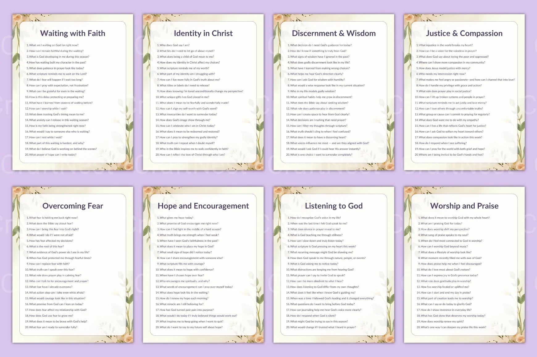 Prayer Prompts Guide for Inspiration - CraftNest - Digital Crafting and Art