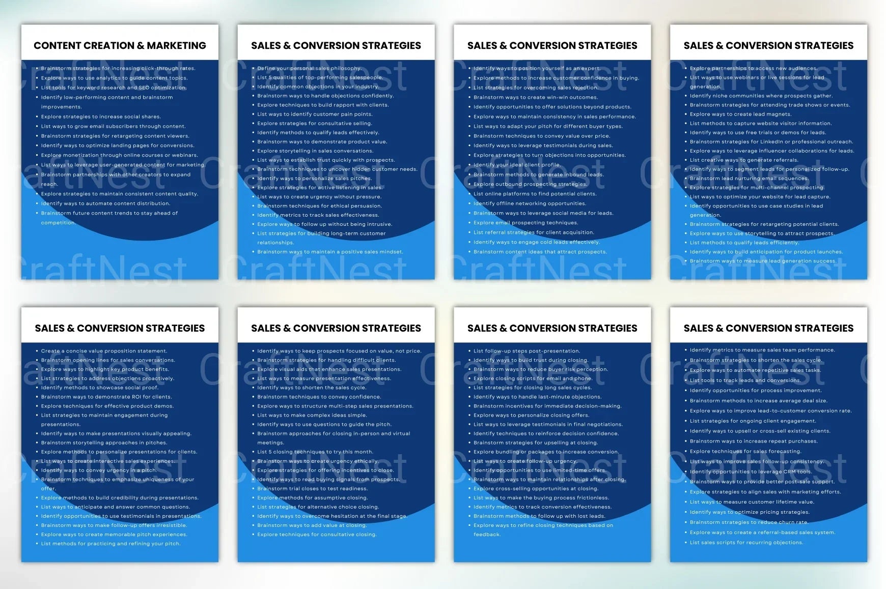 Online Business Prompts Book - CraftNest - Digital Crafting and Art