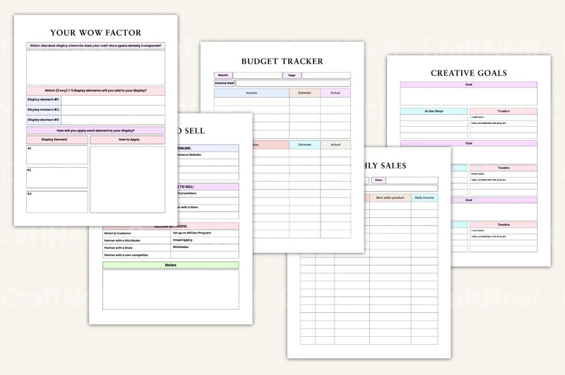 Craft Business Planner Guide - CraftNest - Digital Crafting and Art