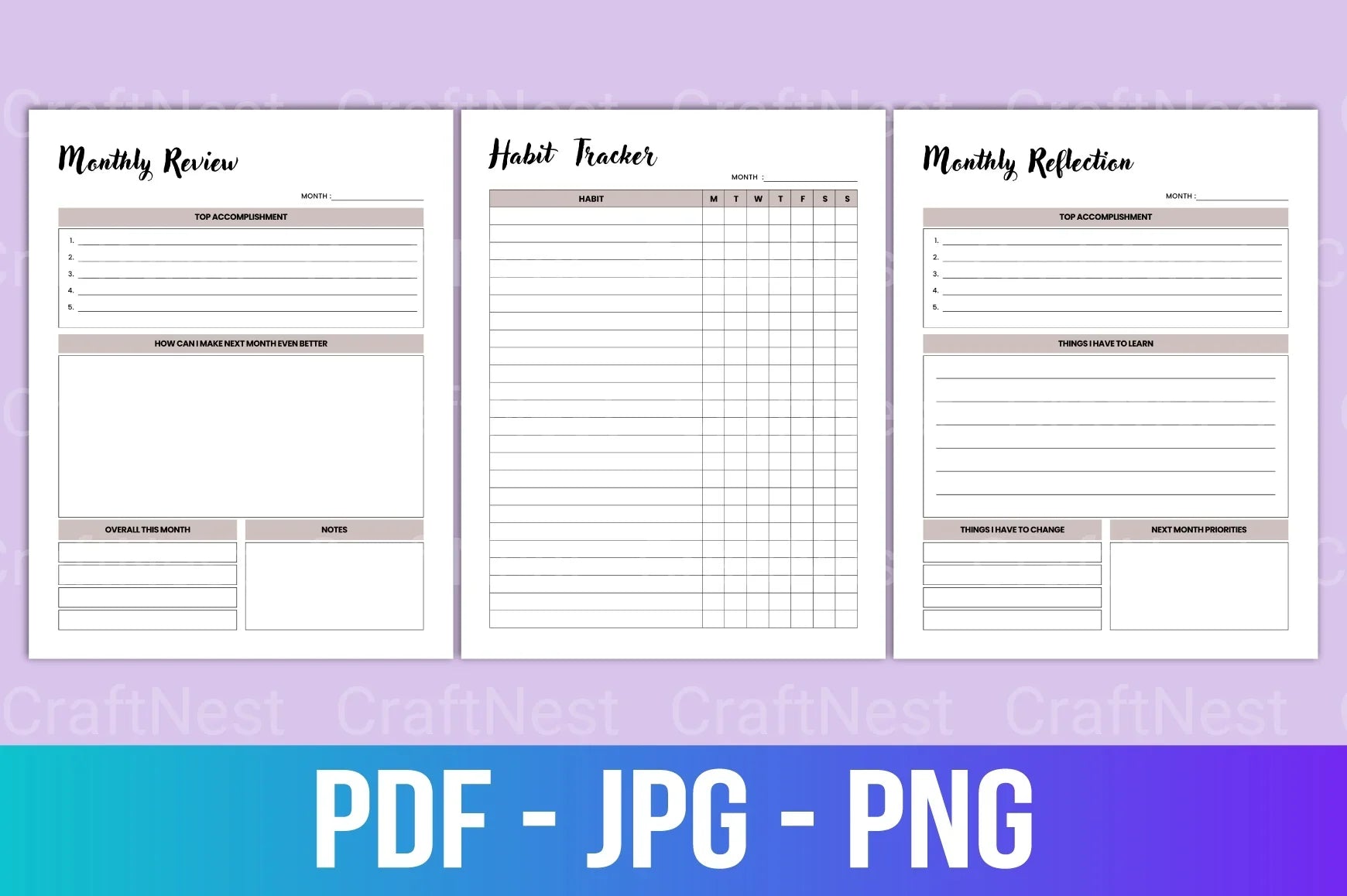 Muslim Planner for Effective Organization - CraftNest - Digital Crafting and Art