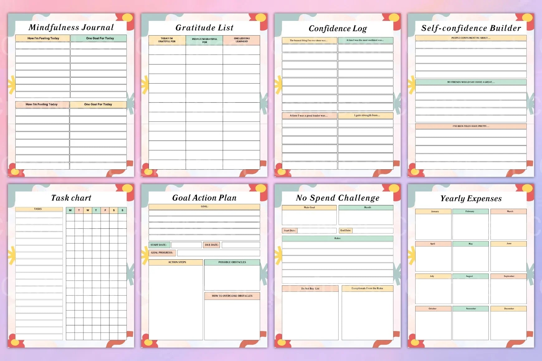 Self Care Planner: Enhance Your Wellbeing - CraftNest - Digital Crafting and Art