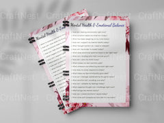 Daily Wellness Prompts Book for Mindful Living - CraftNest - Digital Crafting and Art