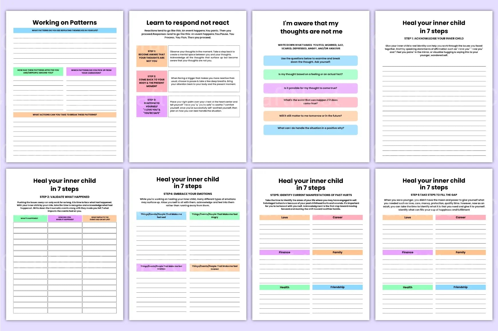 PTSD Trauma Recovery Workbook - CraftNest - Digital Crafting and Art