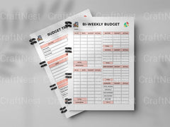 Financial Budget Planner Template - CraftNest - Digital Crafting and Art