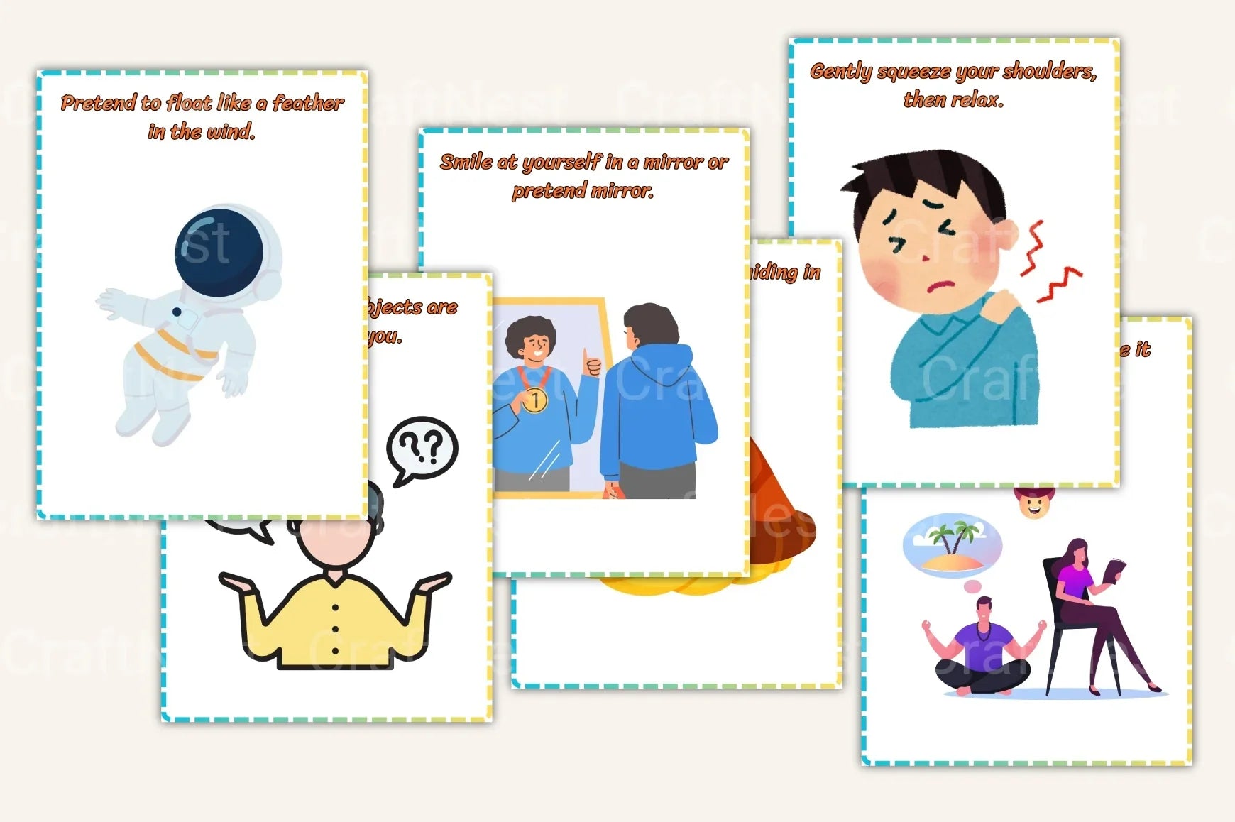 Calming Strategy Cards for Kids - CraftNest - Digital Crafting and Art