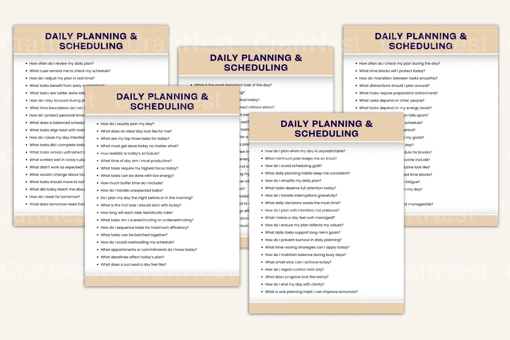Effective Time Management Prompt Book - CraftNest - Digital Crafting and Art