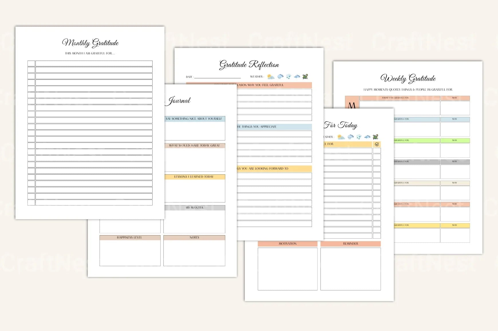 Daily Gratitude Journal - CraftNest - Digital Crafting and Art