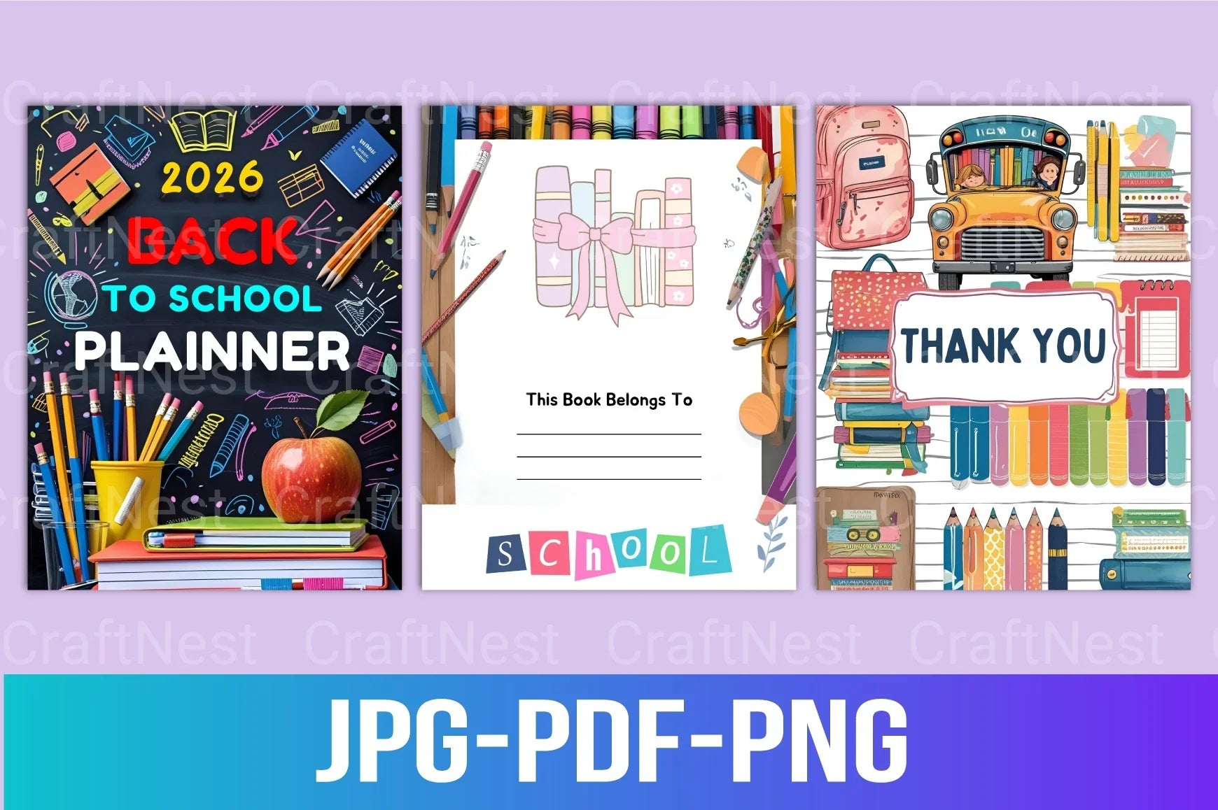Back to School Planner - CraftNest - Digital Crafting and Art