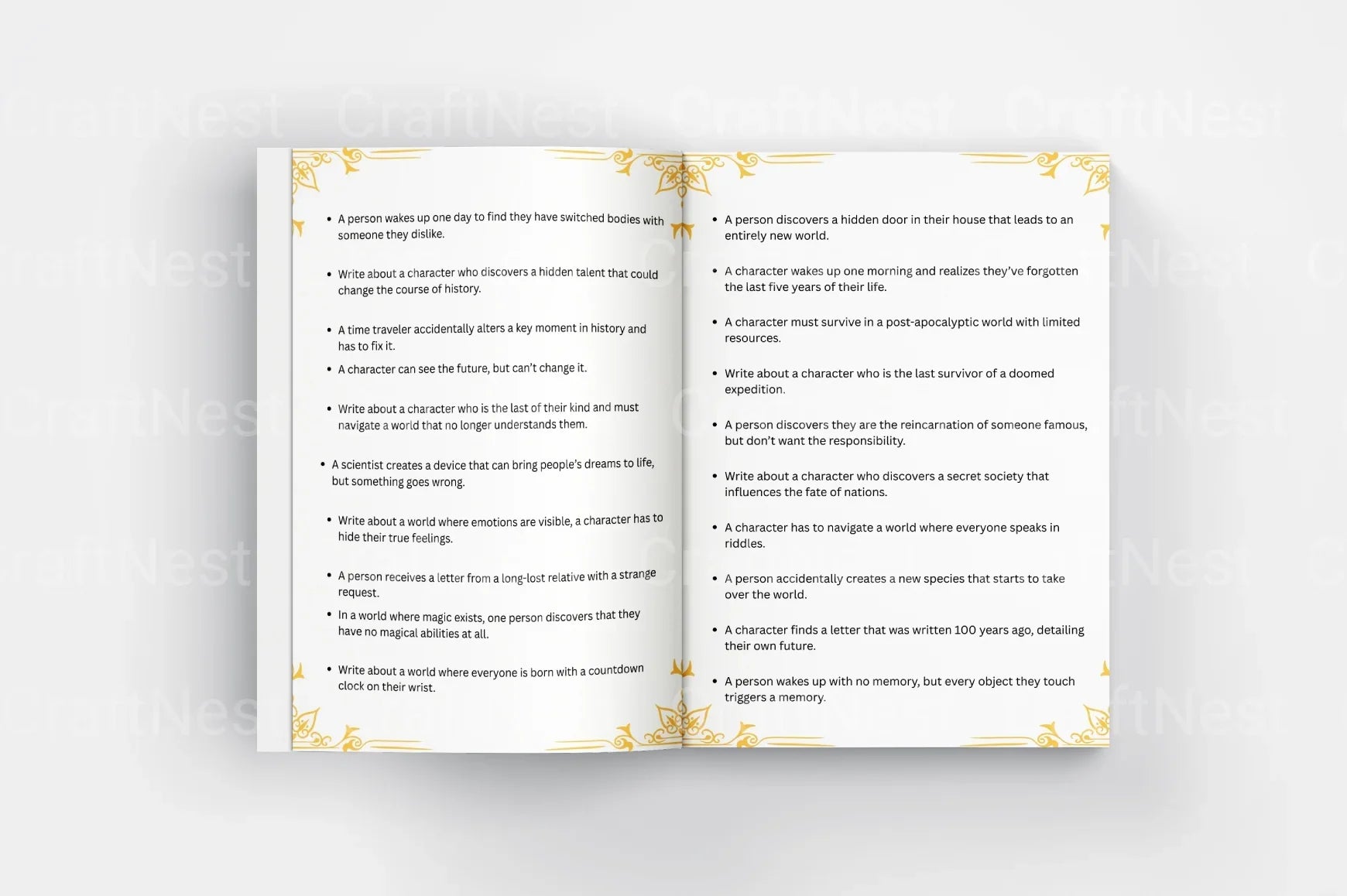 Creative Writing Prompts for Authors - CraftNest - Digital Crafting and Art