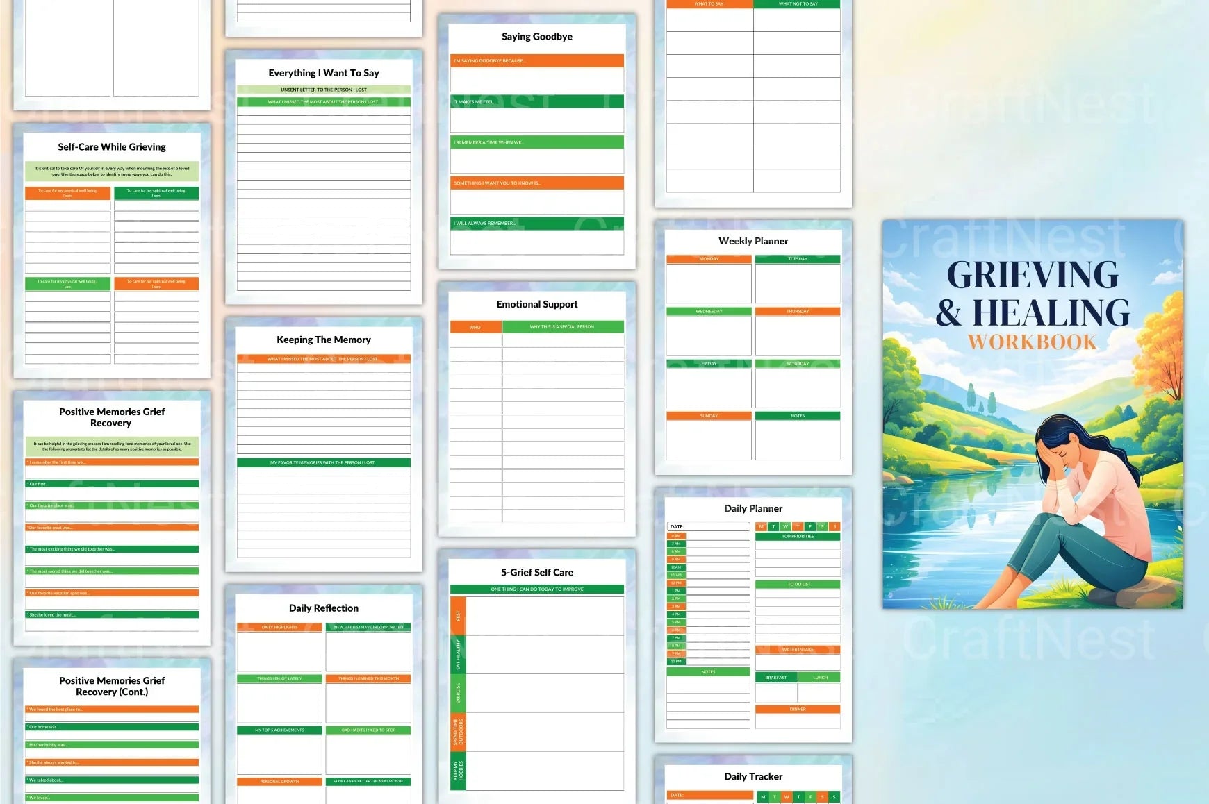 Grieving and Healing Workbook - CraftNest - Digital Crafting and Art