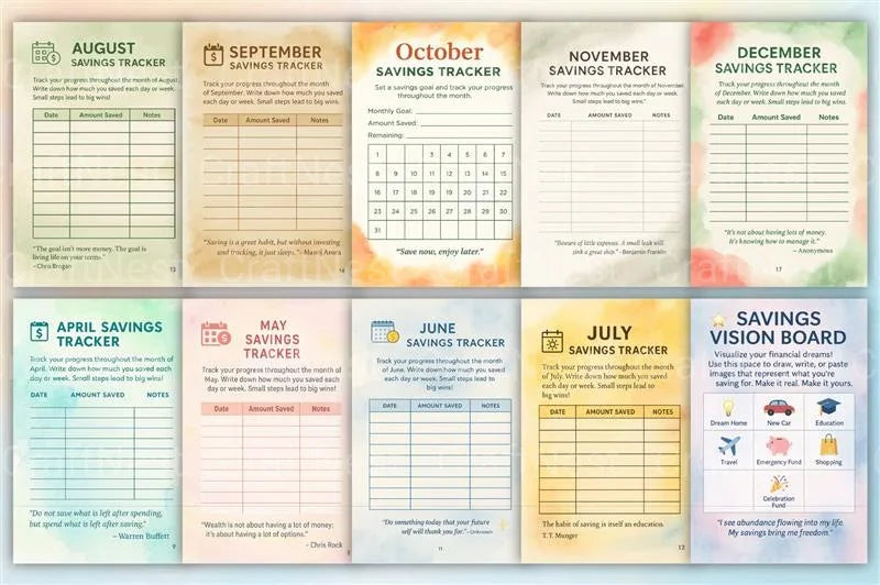 Money Savings Challenge Guide - CraftNest - Digital Crafting and Art